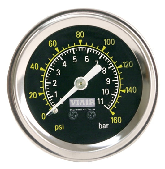 VIAIR 1.5 Inch Single Needle In-dash gauge BLACK