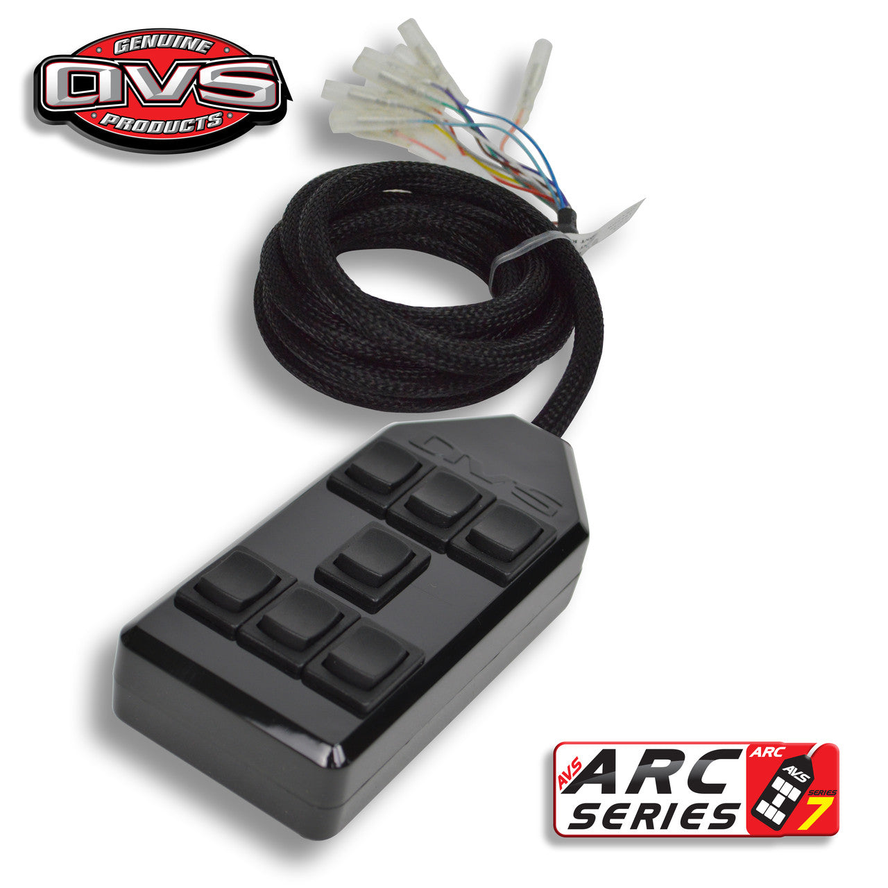 AVS BLACK 7-SWITCH SERIES (ROCKER) - FREE SHIPPING