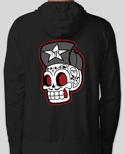 Red Star Front/Skull Rear Lightweight Hoodie