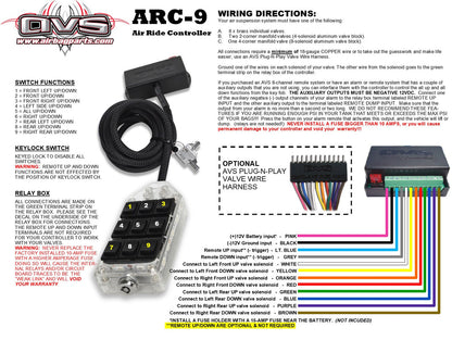 AVS RED 9-SWITCH SERIES (ROCKER) - FREE SHIPPING