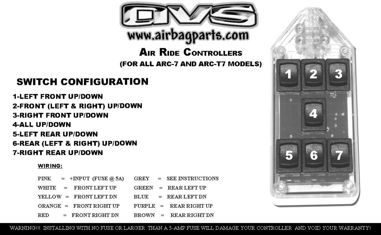 AVS RED 7-SWITCH SERIES (ROCKER) - FREE SHIPPING