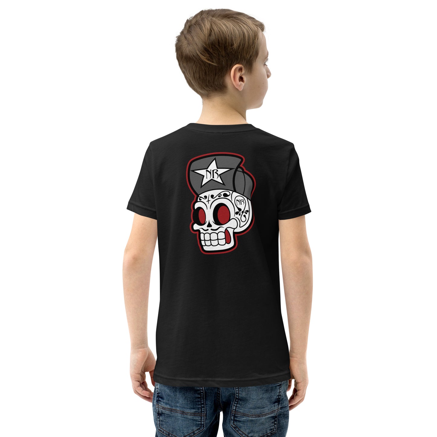 YOUTH RED STAR/SKULL TEE